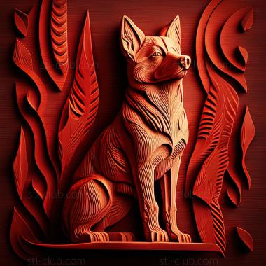 3D model st Red Dog famous animal (STL)